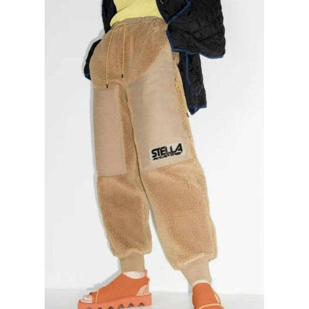 Stella McCartney Sherpa Fleece Kara Teddy Jogger Medium Pants New
